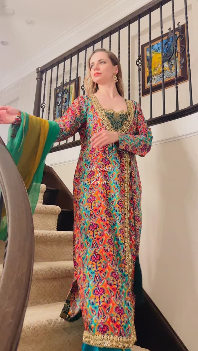 Multicolour Red Zardozi Work Pakistani Suit – Look 17